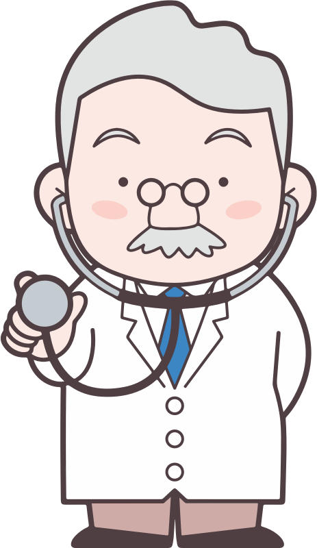 Illustratie van een gezondheidscoach in een doktersjas